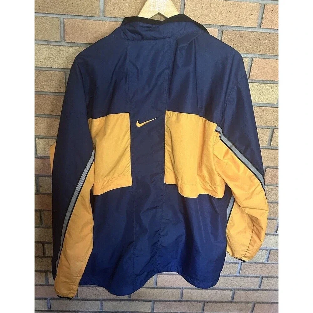 Vintage 90s Nike Logo Clima Fit Windbreaker Jacket Men’s Size XL Yellow & Blue